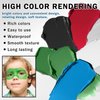 DAMUSI Blue Red White Face Paint Sticks Professional Eye Black Football Baseball Softball,Convenient Design Halloween Face Paint Makeup for Adults and Kids（Blue/White/Red Body Paint Sticks）