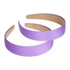 YISSION Satin Headbands for Women Girls Non Slip 1.2 Inch Wide Head Band Plain Head Bands Fashion Hair Bands Solid Purple Headband DIY Cosplay Hair Accessories for Women Girls