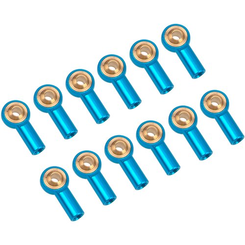12Pack Vgoohobby Metal M3 Tie Rod End Ball Holder RC Joint Link Ball Head Holder CW Compatible with HSP Traxxas HPI Axial Redcat Racing 1/10 RC Car Truck Buggy Crawler (Blue)