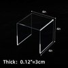 ihomecooker 8 Pack Clear Acrylic Riser Square Display Stand For Cupcakes, Arts and Crafts (4X4X4 INCH)