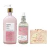Bath & Body Works Aroma Inspire Love ROSE + VANILLA Essential Oil Mist and Body Lotion Set with a Himalayan Salts Springs Bar Soap - Full Size