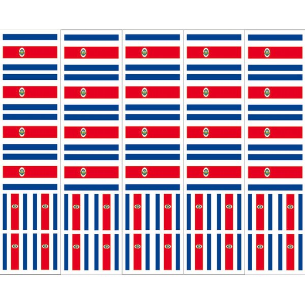 40 Tattoos: Costa Rica Flag, Costa Rican Party Favors.