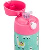 Snug Kids Water Bottle - insulated stainless steel thermos with straw (Girls/Boys) - Llamas, 17oz