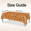 3Pack Giraffe Print Tablecloths for Party Decoration Animal Theme Party Tablecloths Jungle Party Table Cover 3D Print Table Cover, Jungle Party Supplies for Party,Birthday, Baby Showers(Giraffe)