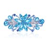 Sankuwen Flower Luxury Jewelry Design Hairpin Rhinestone Hair Barrette Clip,Also Perfect Mother's Day Gifts for Mom (Sky Blue)