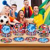 Wiooffen 80Pcs International World Flags Plates Around the World Globe Party Tableware Decorations International Flags 7'' Paper Cake Dessert Dinner Plates for Travel Trip Retirement Party Supplies