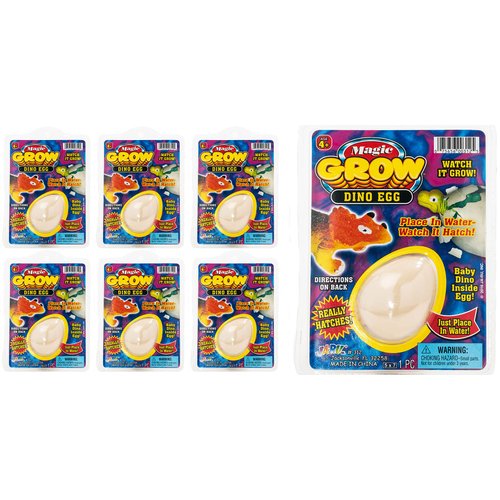 Magic Grow JA-RU Dino Egg Water Growing Toys (6 Dinosaur Eggs) Hatching & Growing Dinosaur in Water. Fidget Toys Bulk for Kids. Easter Basket Stuffers, Party Favors. 312-6A