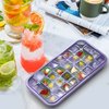 Ice Cube Tray with Lid and Bin for Freezer, 2 Pack, 64 Pcs Ice Cube Mold (Purple)