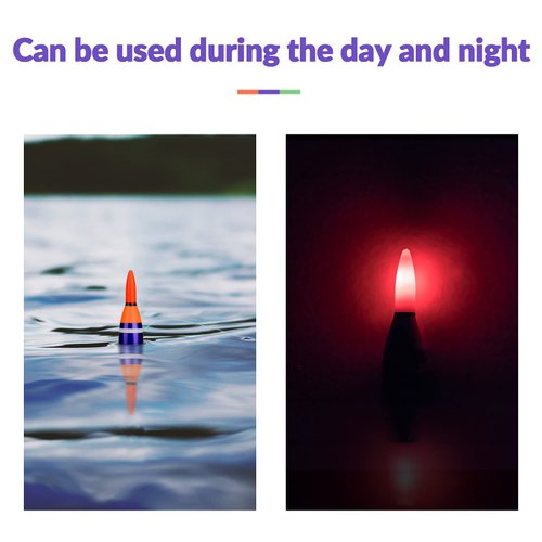 QualyQualy LED Bobbers Fishing Floats and Bobbers Sea Rock Fishing Floats Lighted Bobbers for Night Fishing 1/4oz 3Pcs #2