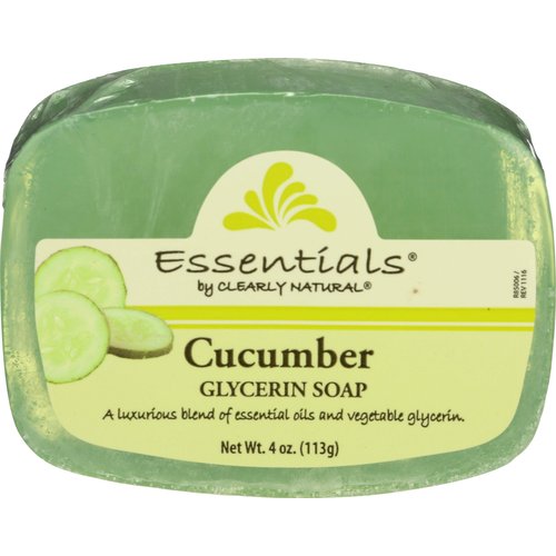 Clearly Natural Glycerine Soap Bar, Cucumber, 4 Ounce