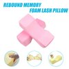 Toymay Comfortable Eyelash Extension Neck Pillow,Memory Foam Neck Contour Pillow for Sleeping Support,Beauty Salon Lash Grafting Pillow,Removable Pink Velvet Cervical Pillow