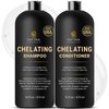 INFINA ESSENTIALS Chelating Hard Water Shampoo and Conditioner Set with Chelactik-3 & Rosemary Oil - Color Safe Metal Detox Shampoo and Conditioner for Mineral Build-Up & Swimmers Hair - 16 fl oz each
