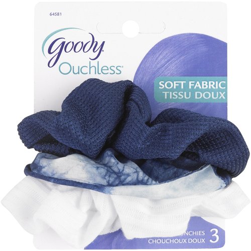 Goody Ouchless Hair Scrunchie,Mutli Style, 3 Count (Pack of 2)