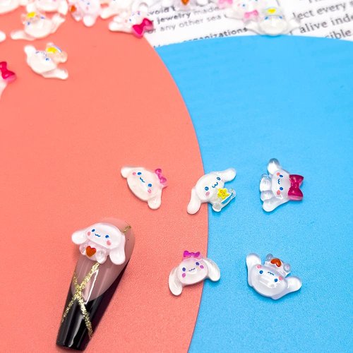 30PCS Kawaii Resin Nail Art Charms Cute Animals Jelly Gummy Sweet Candy 3D Nail Decoration Accessories for DIY (Cute Dog)