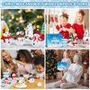 16 Pack Snowman Kit, Build a Snowman Craft Kit for Kids, Christmas Craft Creative Air Dry Clay Modeling Dough Crafts, Enhance Creativity Gifts Christmas Winter School Xmas Creative Supplies Decoration