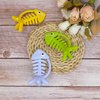3in1 Infant Toys, Baby Teething Toys 3-6 6-12 Months, Teethers for Babies 3-6-12 Months, for Teething Relief, Baby Teether Gift, Silicone,Sensory, Baby Toys 0-6 Months,USA Patent Pending,Fish,(Olive)