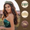 Oriamour Rhineshtone Wedding Tiara for Bride & Flower Girls - Princess Tiara Headband Bridal Queen Crown With Combs For Women And Girls (Green)