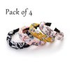 Gangel Boho Headbands Wide Floral Style Cloth Hair Bands Cute Knot Head Bands Fashion Headwear Accessory for Girls and Women(pack of 4)