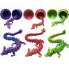 MEIEST 3 PCS Mini 3D Printed Dragon in Egg,Full Articulated Crystal Dragon,Flexible Joints Home Decor Executive Desk Toys, Creative Gifts