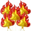 5 Pcs Fire Balloons Giant 30 Inch Red Flame Balloons Fire Shape Balloons Decorations for Firefighter Party Favors Firefighting Theme Kids Birthday Party Hunting Campfire Decoration Supplies