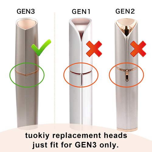 Generation 3 Replacement Heads for Finishing Touch Flawless Facial Hair Remover, Double Precision Replacement Blades Heads Compatible with New Flawless Gen 3, 6 pack