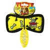 TUFFY - World's Tuffest Soft Dog Toy - Junior Bone 2- Yellow -Squeakers -Multiple Layers. Made Durable, Strong & Tough.Interactive Play(Tug, Toss & Fetch). Machine Washable & Floats