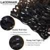 Clip in Human Hair Extensions Afro Jerry Curly 3B 3C Real Hair Clip in Extensions For Black Women Natural Black Colour 100% Brazilian African American Hair Extensions (60cm , Jerry Curly 1B/4)