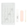 Ardell Nail Addict Premium Artificial Nail Set, Glass Deco, 24-Pc, Medium, Almond-Shape, DIY Press-On Nails, Quick and Easy to Use, with Glue, Cuticle Stick and Nail File