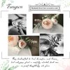 Fangsen Silver Wedding Rose Flower Pinecones Hair Comb Bridal Flower Hair Clip Floral Hair Accessories for Women and Girls Ivory