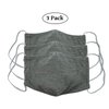 LOFBAZ Cloth Face Coverings Cotton Fabric with Filter Pocket Washable Reusable (Gray - Pack of 3, Big Kid 9 to 13 Year)