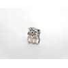 Tiny mini silver daisy flower metal hair claw clips