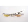 Generic Slim 2.25 inch silver rose gold filigree alligator hair clip fine thin hair