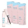 FEG Eyelash Enhancer Rapid Eyelash Growth Serum with Natural Ingredients | Lash Serum for Growing Naturally Thick, Full, and Long Eyelashes | Stimulates Natural Eyelash Growth | 3-Pack of 3ml Tubes