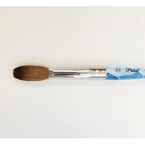 Blue Handle CRIMPED 100% Kolinsky Acrylic Nail Brush (Crimped 22)
