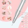 Portable Nail Drill Professional 35000 RPM, MOCOWIND Rechargeable Electric Nail File Machine E File for Acrylic Nails Gel Polishing Removing, Cordless Efile with Bits Kit for Manicure Salon Home, Pink