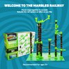 Marble Genius Marble Rails Booster Set: 30 Piece Marble Run (includes 12 Plastic Marbles), Add-Ons for Marble Rails Building Sets, with Online App and Full-Color Instructions, Ages 8 and Up
