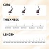 ABONNIE Classic Lash Extensions, Premium Cashmere Individual Lash Extensions, 0.03 Thickness C Curl Lash Extensions, 9mm Lash Tray, Semi Permanent Eyelashes, Professional Salon Use (9mm, 0.03-C)