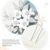 Gorais Flower Wedding Hair Pins Crystal Bridal Hair Pieces Pearl Bride Hair Clips Hair Accessories for Women and Girls (Pack of 3)