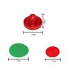 1 Set Mini Air Hockey Pushers and Air Hockey Pucks Great Goal Handles Pushers Goal Handles Paddles Replacement Accessories for Game Tables 60 MM, Red(2 Strikers, 4 Pucks)