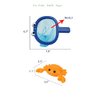 Baby Bath Toys 1 Pcs Crab Animals Fishing Net with 2 Pcs Water Floating Sea Animals Crab Toys, Bathroom Pool Water Floating Accessory Duck Crab Frog Fishing Play Set for Toddlers