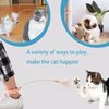 NELJIBEHU Cat Collar Funny Cat Stick,Interactive Cat Feather Toys with Bell,Pink Spring Cat Teaser Stick Toy, Used for Cat Indoor Play, Suitable for Old Kittens and Kittens to Exercise