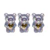 Galepromot 3 Pieces Purple Mobile Phone Finger Stand Cute Bear Doll Phone Holder Support Comfortable Grip Anti-Slip Creative Flexible Light Cell Phone Stands 3D Laser Phone Folding Accessories