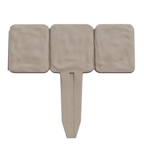 Pure Garden 82-YJ459 Garden 10-Piece-Set of Decorative Flower Bed Edging for Landscaping – 8-Foot Stone Border – Interlocking Outdoor Lawn Stakes, Putty