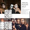 4 Pairs of Halloween Eye Shadow Temporary Tattoo Stickers Eyeliner Decals with Spider Web Skull Bat Temporary Tattoo Stickers Face eye Makeup Stickers for Women Girls