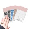 5 Sheet Checkerboard Grid Nail Art 3D Stickers Nail Decals for Nails Houndstooth Manicure Sliders DIY Accessories (Black)