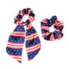 Patriotic Turban Headband Hair Scrunchies American USA Flag Headwear Hair Bands Tie JHN62 (Set-F2)