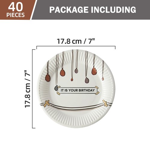 Magicaleast 40 PCS It Is Your Birthday Disposable Plates 7”, The Office Merchandise Paper Plates Birthday Party Decoration, Party Supplies for The Office TV Show Fans, Coworkers, Family and Friends