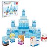 PicassoTiles Magnet Cube Winter Ice Themed Mix and Match Building Block Castle Construction Toy with 7 Magnetic Cubed Character Action Figures STEM Learning Education Sensory Pretend Play Age 3+ PMC72