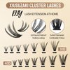 XIUSUZAKI Lash Clusters D Curl DIY Eyelash Clusters 30D+40D 280pcs Cluster Lashes 10-16mm Cluster Eyelash Extensions Individual Lashes Wispy Soft Lash Extensions At Home(30D+40D 0.07D,10-16mm Mixed)