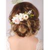 Kercisbeauty Floral Bridal Boho White Hair Comb Photo Shoot Hair Wreath Crown Spring Wedding Hair Piece Barrette Prom Girl Halloween Festival
